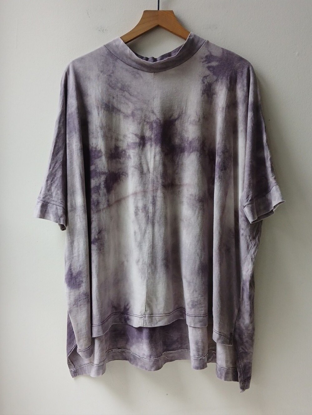 Maria Bouvier Oversized T Shirt Purple Tie Dye Women's Medium